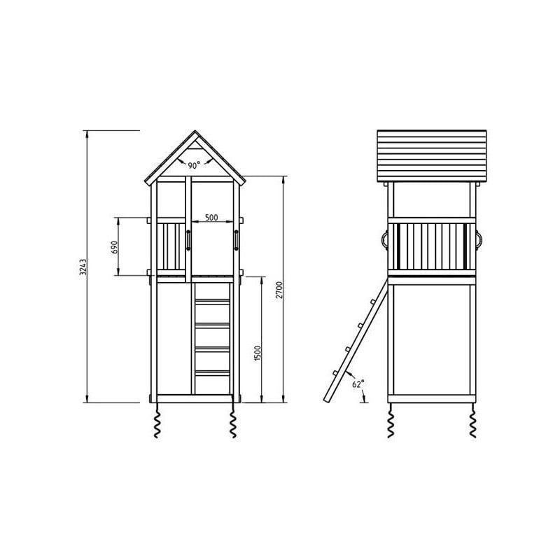 Parque infantil Masgames KIOSK XL con columpio doble