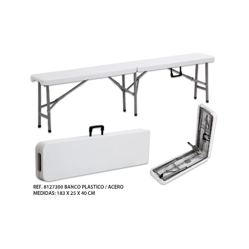Banco Caballete Plegable 183x25x40 cm