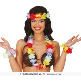 Conjunto Hawaiano Multicolor 4 Piezas