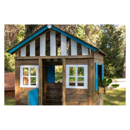 Casita de madera Masgames LOLLIPOP XL Azul Sin suelo de madera