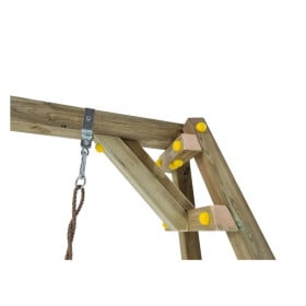 Columpio doble de madera cuadrada Masgames XYLO XL + asiento bebe 2