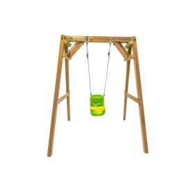 Columpio individual de madera cuadrada Masgames XYLO XL Con asiento bebe
