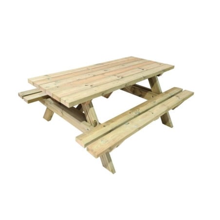 Mesa de picnic MASGAMES MUNICH L 180 cm largo Madera sin pintar Mesa sin respaldo