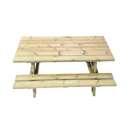 Mesa de picnic MASGAMES MUNICH L 180 cm largo Madera sin pintar Mesa sin respaldo