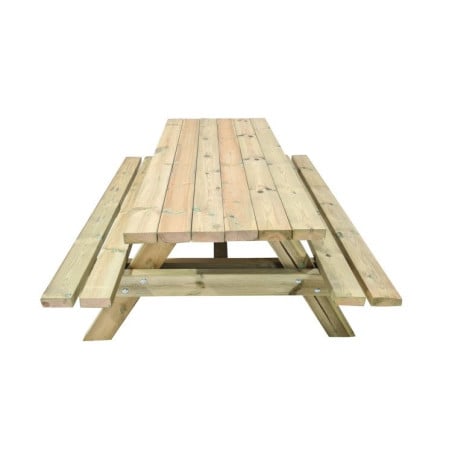 Mesa de picnic MASGAMES MUNICH L 180 cm largo Madera sin pintar Mesa sin respaldo