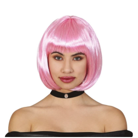 Peluca Media Melena Rosa