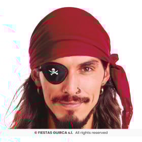 Pañuelo Pirata Terciopelo Burdeos