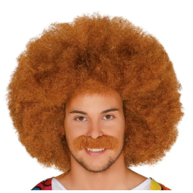 Peluca Afro Castaña Extra