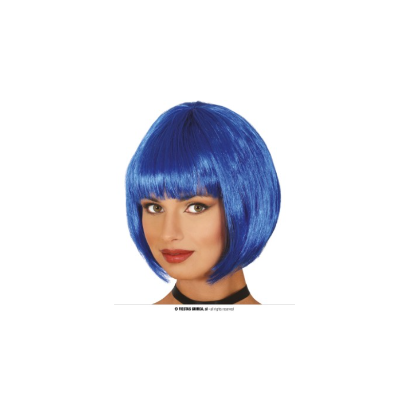 Peluca Media Melena Azul 100 Gr