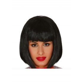 Peluca Melena Negra En Caja 2