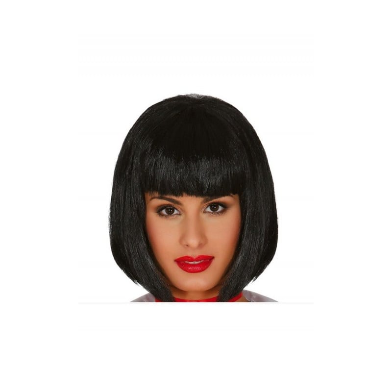 Peluca Melena Negra En Caja