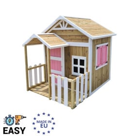Casita infantil de madera por paneles Masgames OLDEN Rosa
