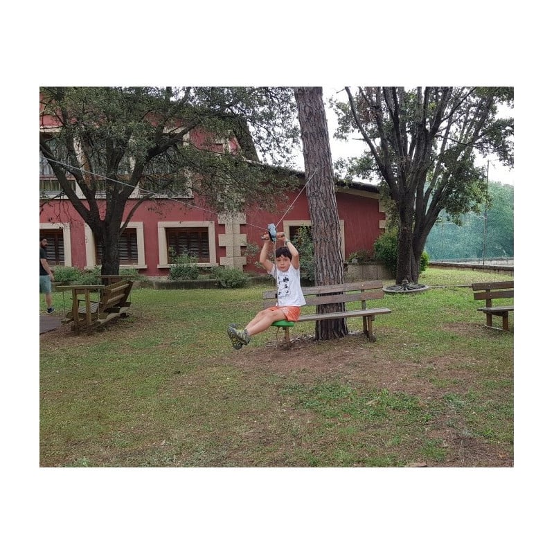 Tirolina de jardin con asiento MASGAMES