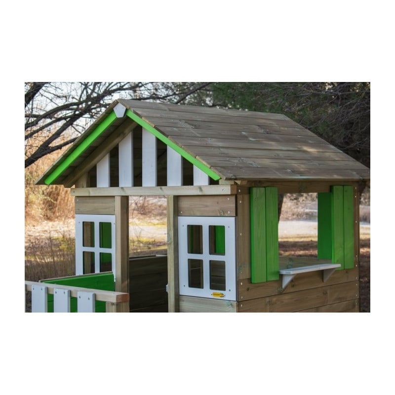 Casita de madera Masgames LOLLIPOP Elevada verde