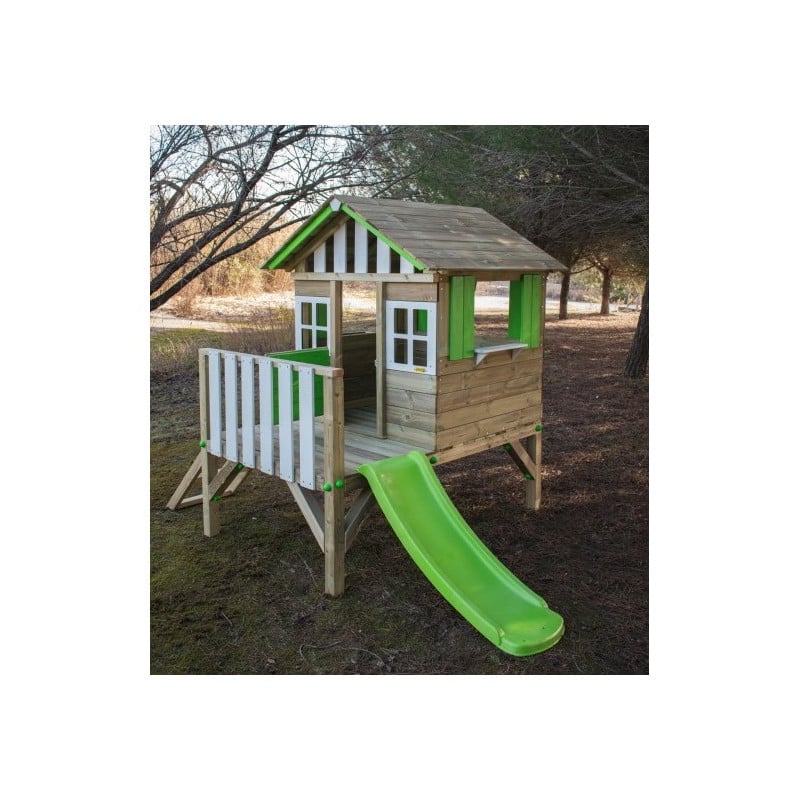 Casita de madera Masgames LOLLIPOP Elevada verde