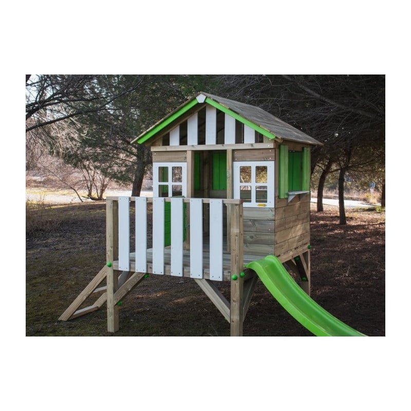 Casita de madera Masgames LOLLIPOP Elevada verde