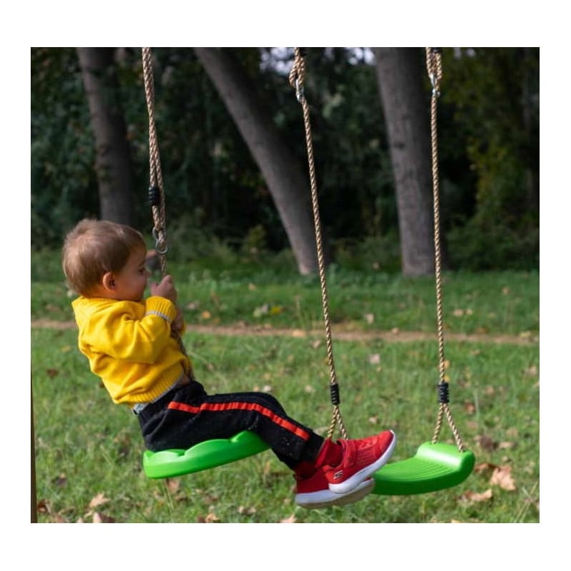 Columpio doble de madera cuadrada Masgames KAI XL