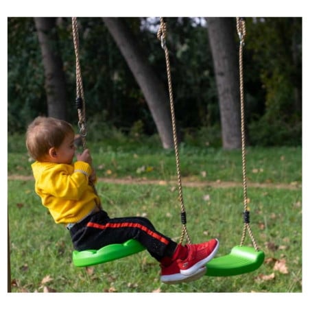 Columpio doble de madera cuadrada Masgames KAI XL