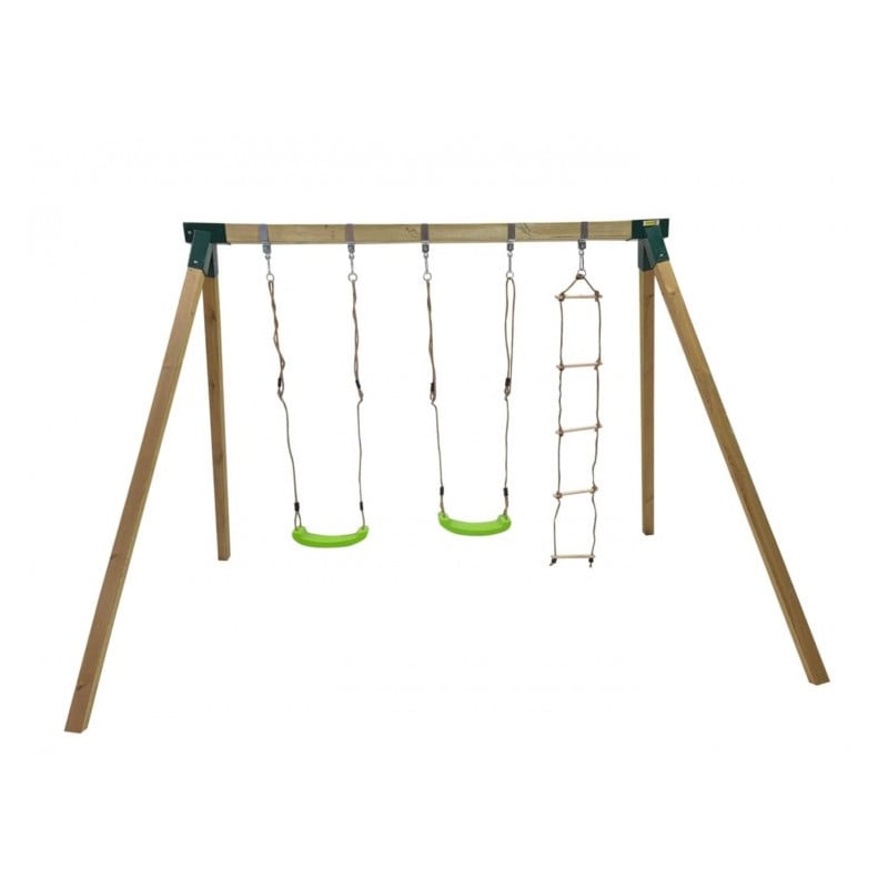 Columpio doble de madera cuadrada Masgames YUA XL