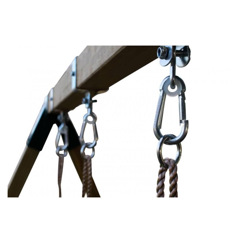 Columpio triple de madera cuadrada Masgames NORI XL