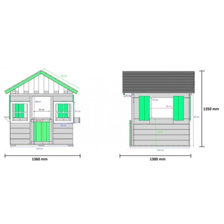 Casita de madera Masgames LOLLIPOP Blanca