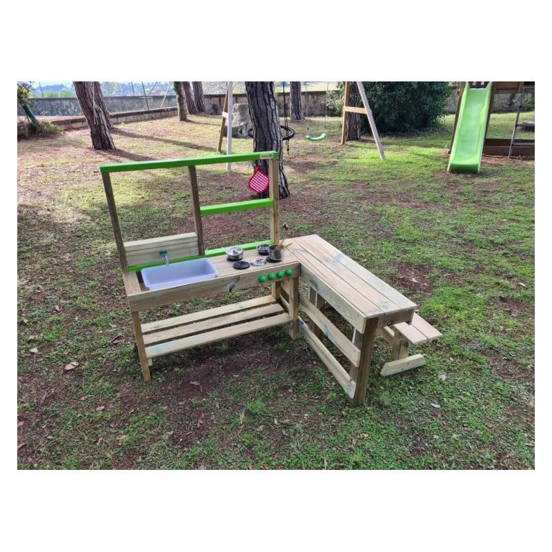 Cocinita infantil de madera para exterior Masgames SPICY Delicious