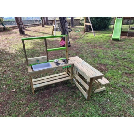 Cocinita infantil de madera para exterior Masgames SPICY Delicious