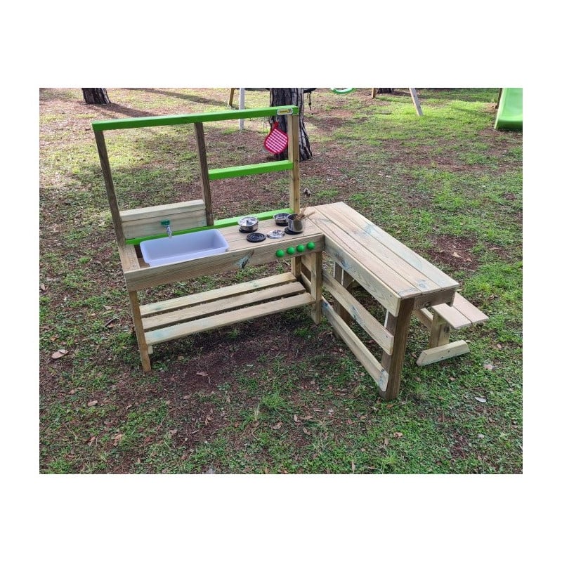 Cocinita infantil de madera para exterior Masgames SPICY Delicious