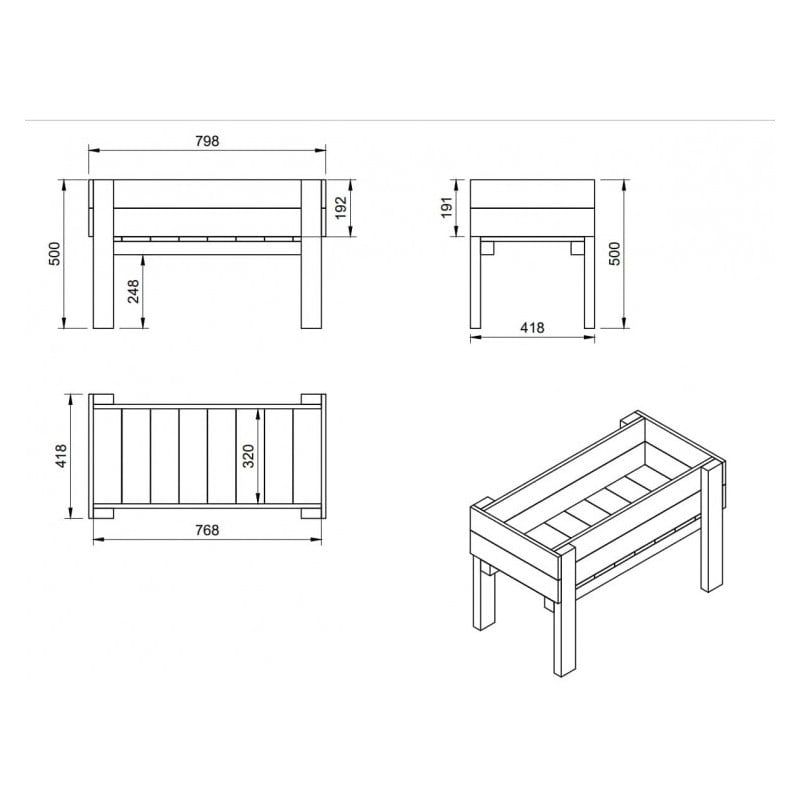 Mesa de cultivo MASGAMES FORTIS Junior