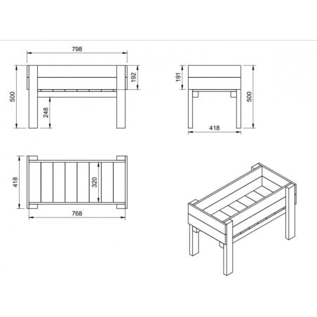 Mesa de cultivo MASGAMES FORTIS Junior