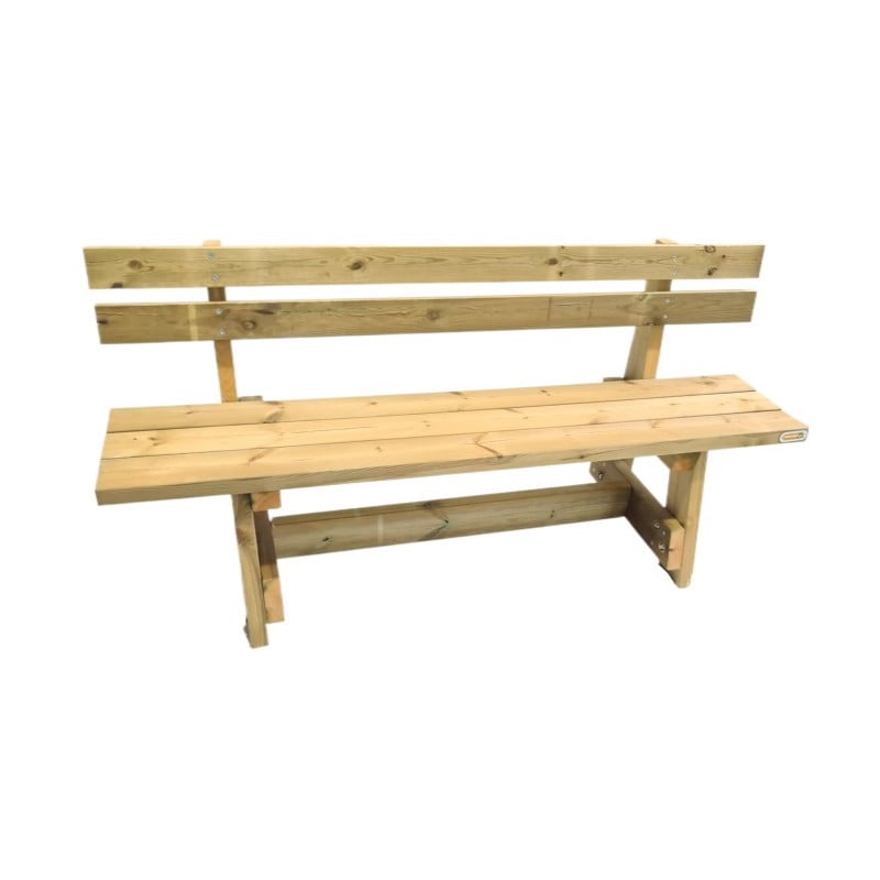 Banco de madera con respaldo MASGAMES VIC