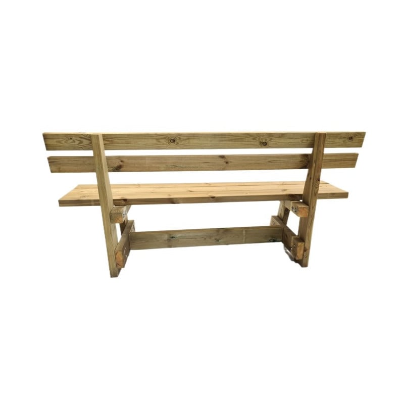 Banco de madera con respaldo MASGAMES VIC