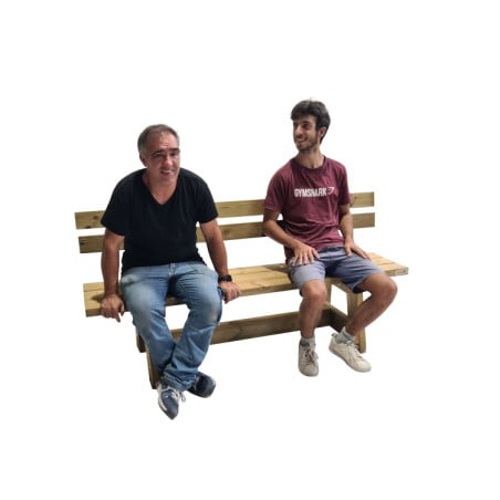 Banco de madera con respaldo MASGAMES VIC