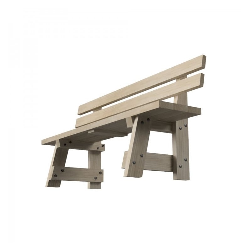 Banco de madera con respaldo MASGAMES VIC