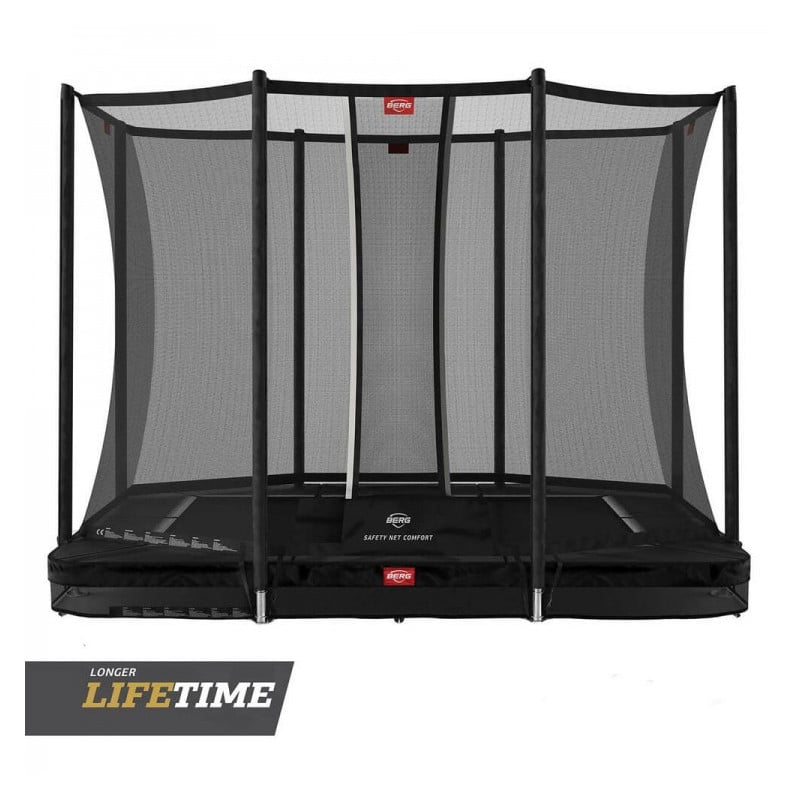 Cama elastica BERG Inground Ultim Favorit 280 + Red Comfort Negro