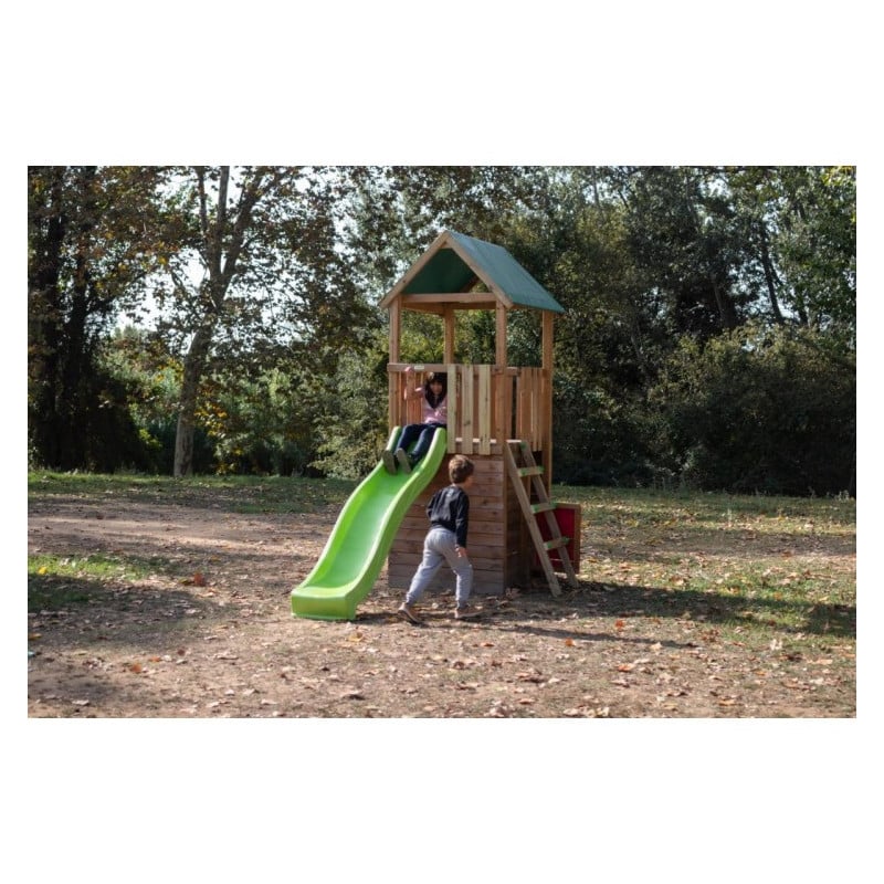 Parque infantil Masgames TIBIDABO L techo de lona Casita: con casita en la base