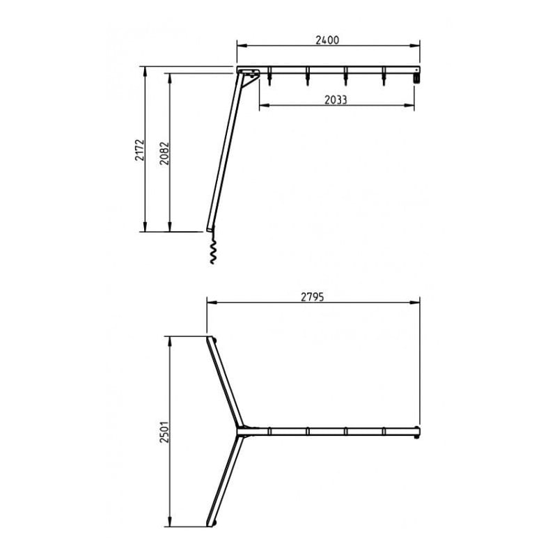 Columpio apoyado doble L (plataforma a 120 cm)
