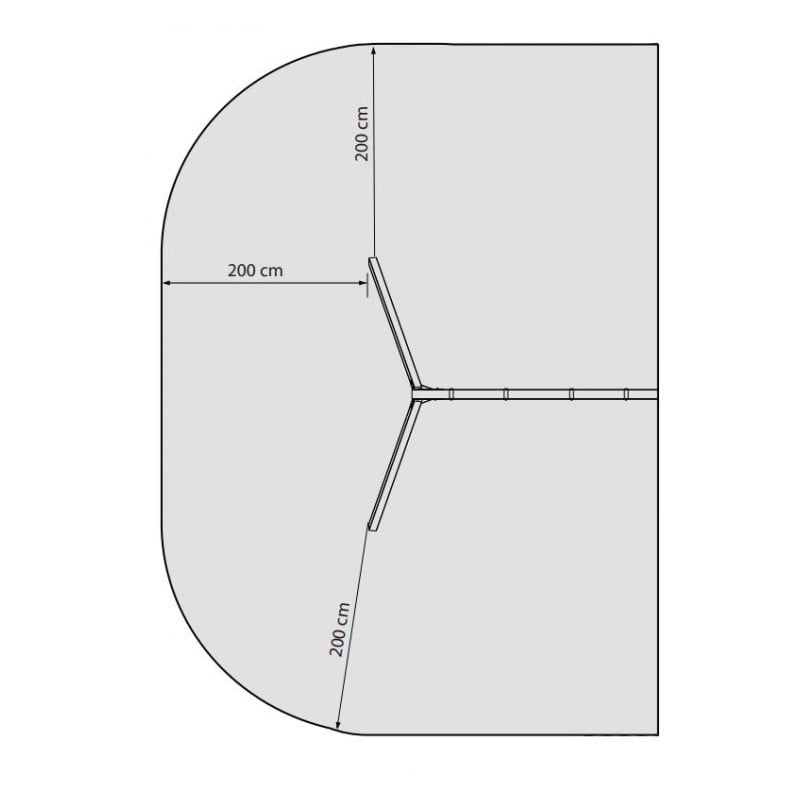 Columpio apoyado doble XL (plataforma a 150 cm)