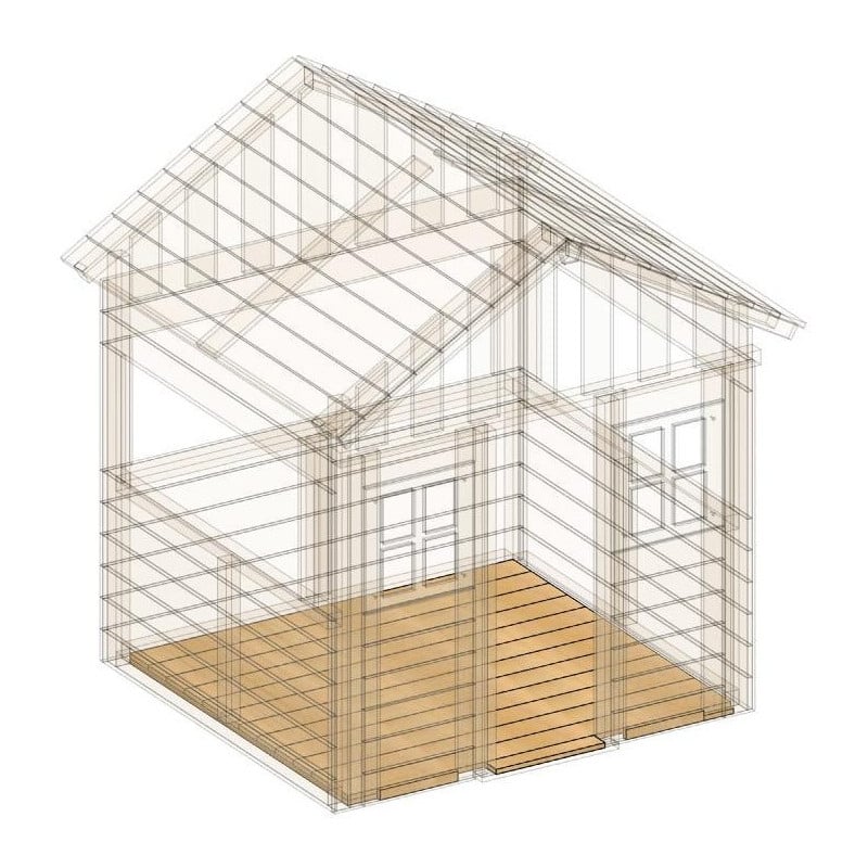 Suelo de madera para casita Masgames LOLLIPOP XL Horeca