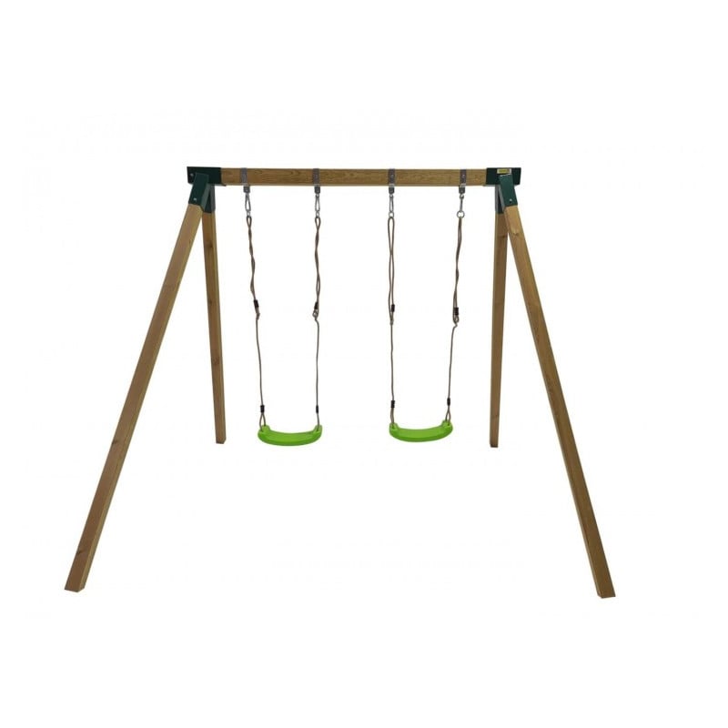 Columpio doble de madera cuadrada Masgames KARAI JUNIOR XL