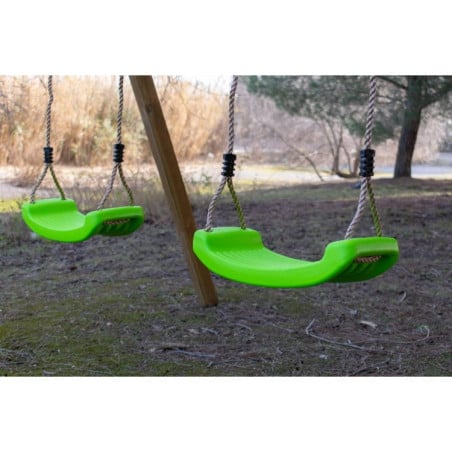 Columpio doble de madera cuadrada Masgames KARAI JUNIOR XL