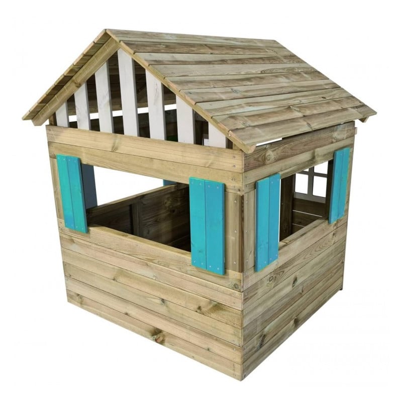 Casita de madera Masgames LOLLIPOP XL Horeca azul