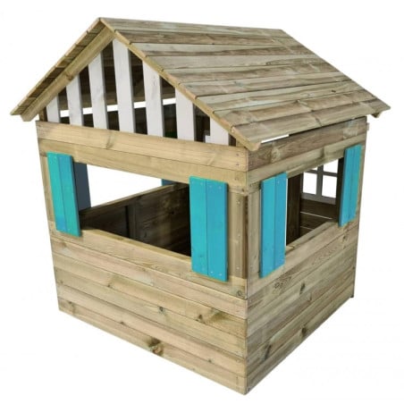 Casita de madera Masgames LOLLIPOP XL Horeca azul