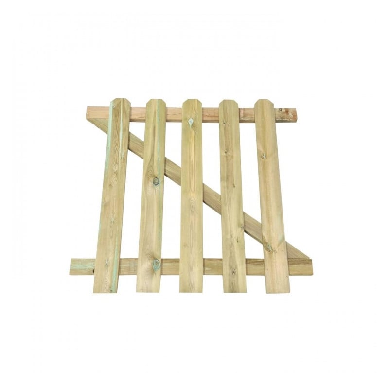 Puerta para valla de madera Masgames MERLET 80 Madera sin pintar