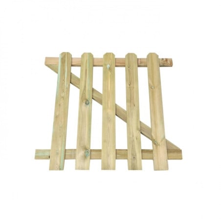 Puerta para valla de madera Masgames MERLET 80 Madera sin pintar