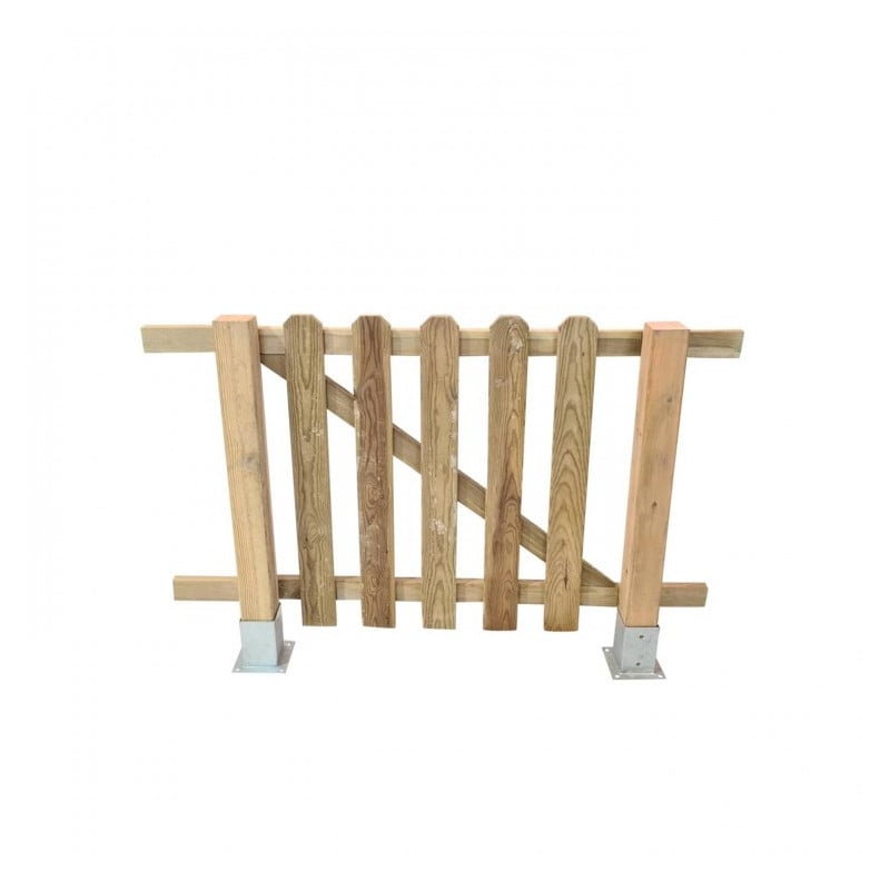 Puerta para valla de madera Masgames MERLET 80 Madera sin pintar