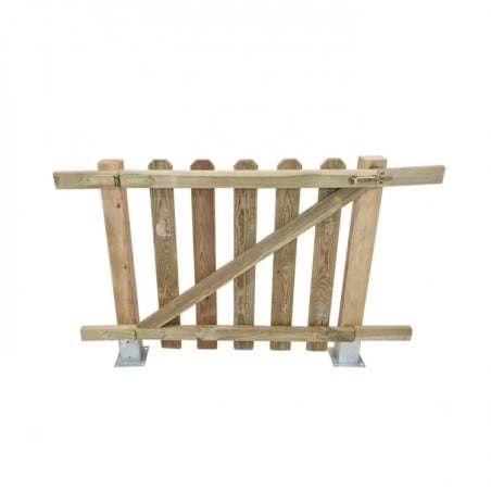 Puerta para valla de madera Masgames MERLET 80 Madera sin pintar