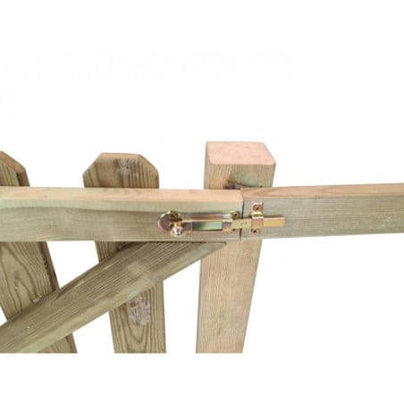 Puerta para valla de madera Masgames MERLET 80 Madera sin pintar