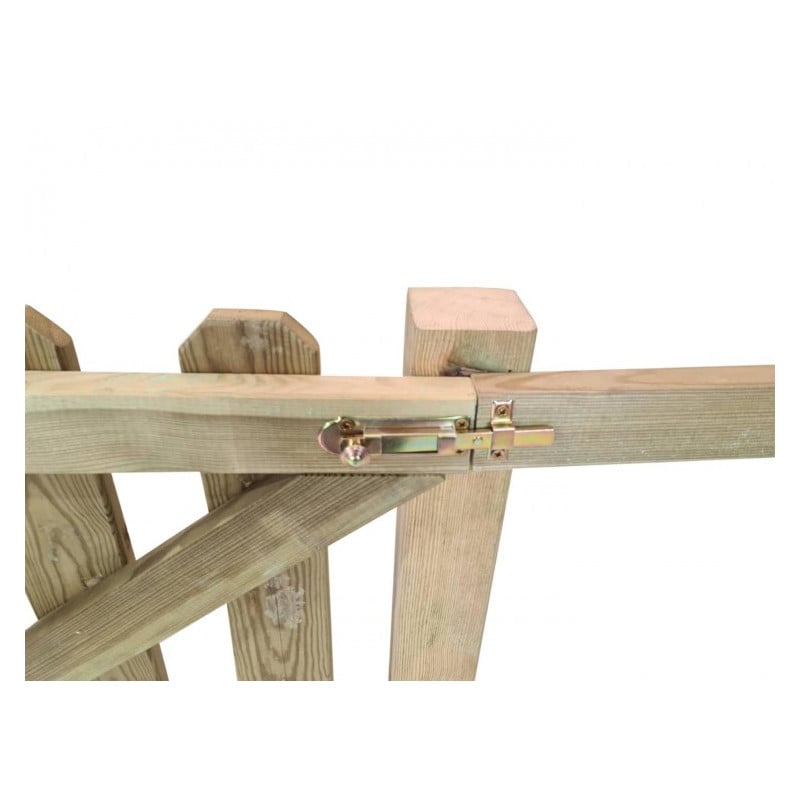 Puerta para valla de madera Masgames MERLET 100 Madera sin pintar