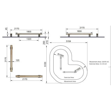 Barras de equilibrio Masgames INDIANA